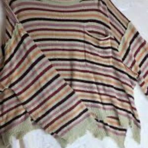 Peach Love California Striped Sweater - Multicolor